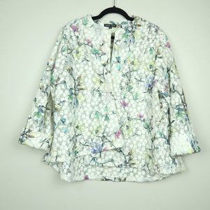 BOHO CHIC Made in New York Artisan Floral Lace Blazer, Sz Medium